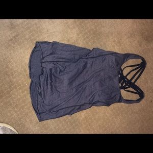 lululemon tank with a built in bra and a low back